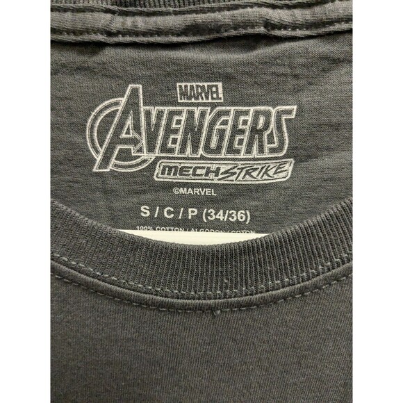 Marvel Avengers Mech Strike Gray Graphic Tee Adult Size Small - Picture 3 of 3